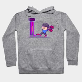 Cute People Playing Hammer Arcade Game Hoodie